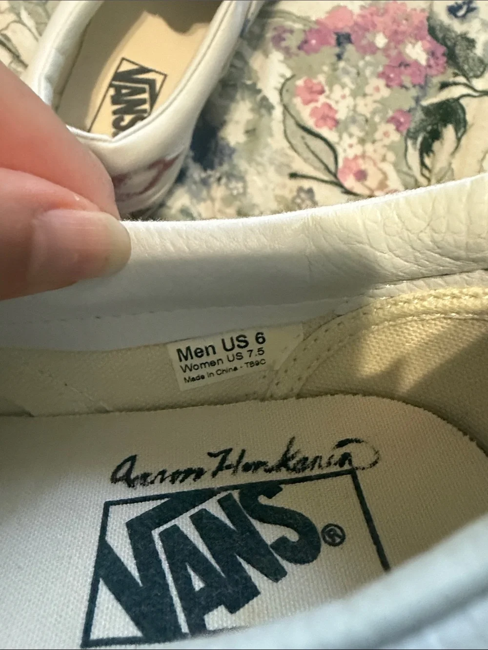 Vans “Off the Wall” Slip-On Quilted Checkerboard Blue & White Canvas Sneakers